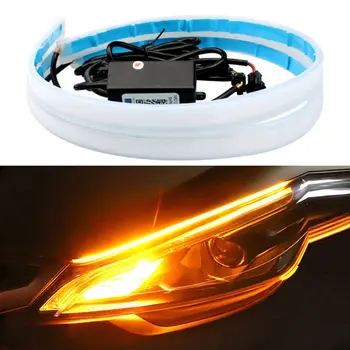2Pcs Car RGB Daytime Flowing Light DRL APP LED Light Strip Turn Signal Lights
2Pcs Car RGB Daytime Flowing Light DRL APP LED Light Strip Turn Signal Lights