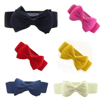 Womens Sweet Bowknot Elastic Bow Wide Stretch Buckle Waistband Waist Belt RED
Womens Sweet Bowknot Elastic Bow Wide Stretch Buckle Waistband Waist Belt RED