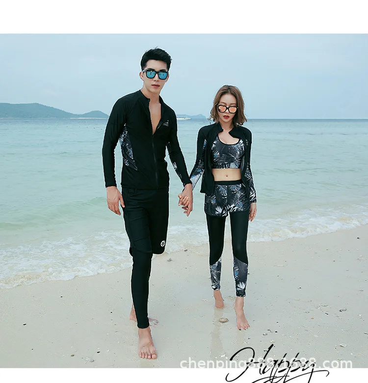 New Style Couples Bathing Suit Women's Five-Piece Men's Three Pieces Split Type Long Sleeve Trousers Zipper Snorkeling Bathing S
New Style Couples Bathing Suit Women's Five-Piece Men's Three Pieces Split Type Long Sleeve Trousers Zipper Snorkeling Bathing S
