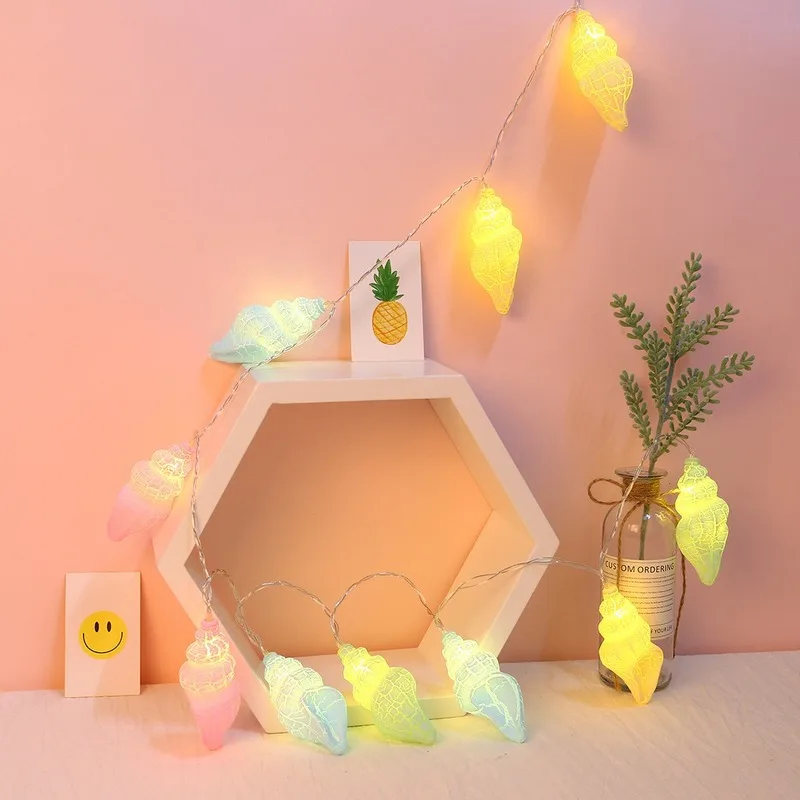 10 LED Conch - Shaped Crack Lamp String Romantic Room Wedding Decoration Night Light Lights Decor | Лампы и освещение