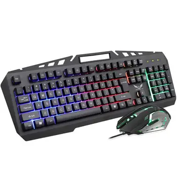 Wired Professional Mechanical Keyboard and Gaming Mouse 104 Keys LED Backlight Metal RGB Gaming Keyboard For PC Desktop Gamer
Wired Professional Mechanical Keyboard and Gaming Mouse 104 Keys LED Backlight Metal RGB Gaming Keyboard For PC Desktop Gamer