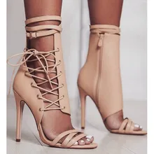 Women's Sexy High Heels Sandals 2021 New PU Cross-tied Beige Sandals Female Fashion Casual Women's Spring Shoes Plus Size 43
Women's Sexy High Heels Sandals 2021 New PU Cross-tied Beige Sandals Female Fashion Casual Women's Spring Shoes Plus Size 43