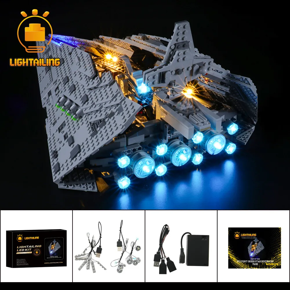 LIGHTAILING LED Light Kit For 75190 Star War First Order Star Destroyer Toys Building Blocks Lighting Set
LIGHTAILING LED Light Kit For 75190 Star War First Order Star Destroyer Toys Building Blocks Lighting Set