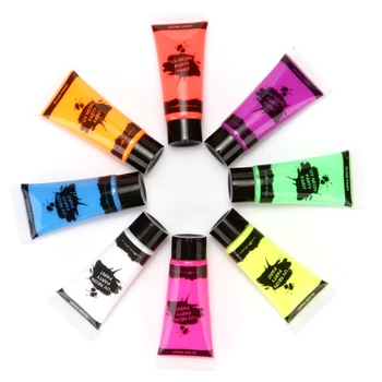 8 Colors Fluorescent Face Body Paint Painting Pigment Makeup Tool Tattoo Drawing 77HA 
8 Colors Fluorescent Face Body Paint Painting Pigment Makeup Tool Tattoo Drawing 77HA