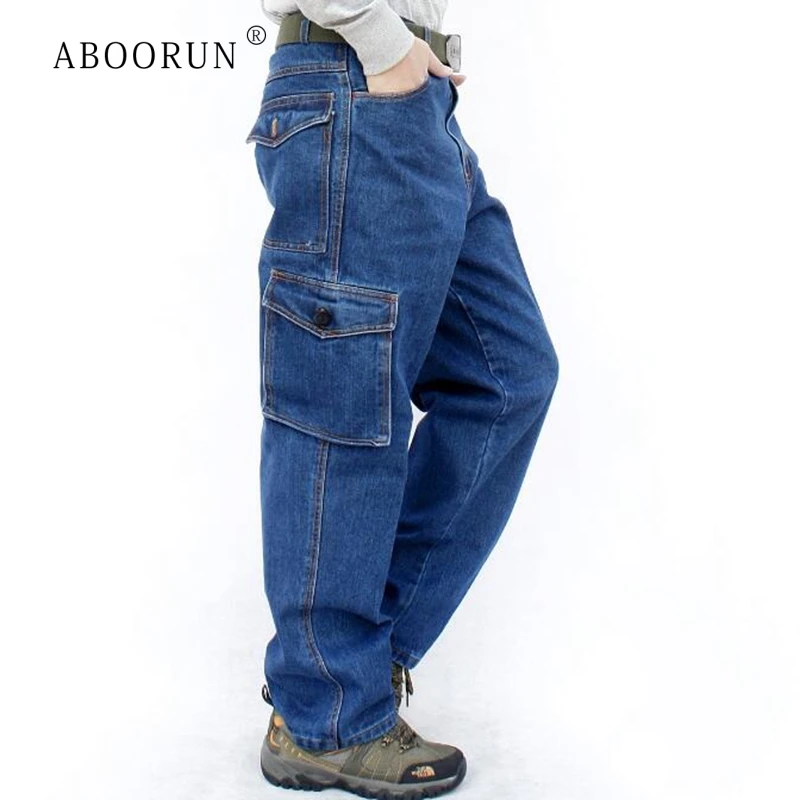 ABOORUN Multi Pockets Men Jeans Baggy Straight Cotton Denim Pants Casual Skateboard Overalls Jeans Male R1878
ABOORUN Multi Pockets Men Jeans Baggy Straight Cotton Denim Pants Casual Skateboard Overalls Jeans Male R1878