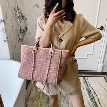 Summer Women's Bag 2020 New Trendy Wild Chains Woven Large Capacity Tote Bag Fashion Handbag Designer Shoulder Bag Tide
Summer Women's Bag 2020 New Trendy Wild Chains Woven Large Capacity Tote Bag Fashion Handbag Designer Shoulder Bag Tide