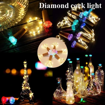 Diamond Cork Light String Romantic Ambient Light Wine bottle light DIY Party/Bar Decoration Warm White/Muticolor birthday party
Diamond Cork Light String Romantic Ambient Light Wine bottle light DIY Party/Bar Decoration Warm White/Muticolor birthday party