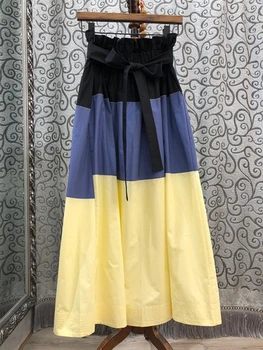 2020 Spring and Summer New Women's Elastic Tie Knot Decorative Color Stitching Skirt
2020 Spring and Summer New Women's Elastic Tie Knot Decorative Color Stitching Skirt