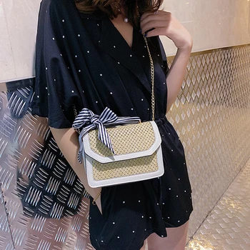 Women Straw Bag Bowknot Chain Shoulder Bag Small Handbag Leather Crossbody Bag for designer bags famous brand women bags 2018
Women Straw Bag Bowknot Chain Shoulder Bag Small Handbag Leather Crossbody Bag for designer bags famous brand women bags 2018