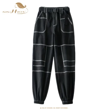 SISHION 2020 Spring New Cargo Pants Women's High Waist Belted Open-Line Decorative Large Pocket Long Pants SP0936
SISHION 2020 Spring New Cargo Pants Women's High Waist Belted Open-Line Decorative Large Pocket Long Pants SP0936