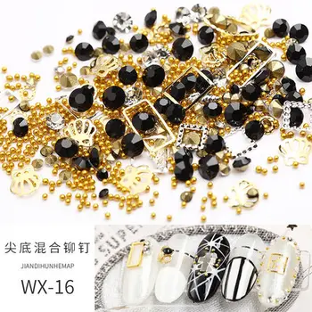 1 Box Mixed Studs 3D Nail Crystal Beads Rhinestone Metal Hollow Rivet Jewelry Gems Decoration Nail Art Glitter Accessories 
1 Box Mixed Studs 3D Nail Crystal Beads Rhinestone Metal Hollow Rivet Jewelry Gems Decoration Nail Art Glitter Accessories