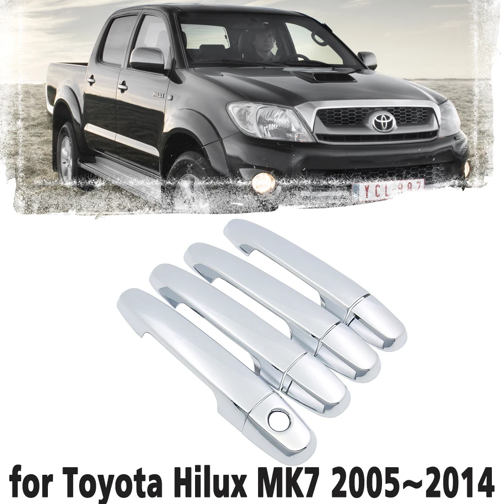 Luxury chrome door handle cover trim protection cover for Toyota Hilux MK7 2005~2014 Car accessory sticker 2006 2007 2008 2009
Luxury chrome door handle cover trim protection cover for Toyota Hilux MK7 2005~2014 Car accessory sticker 2006 2007 2008 2009