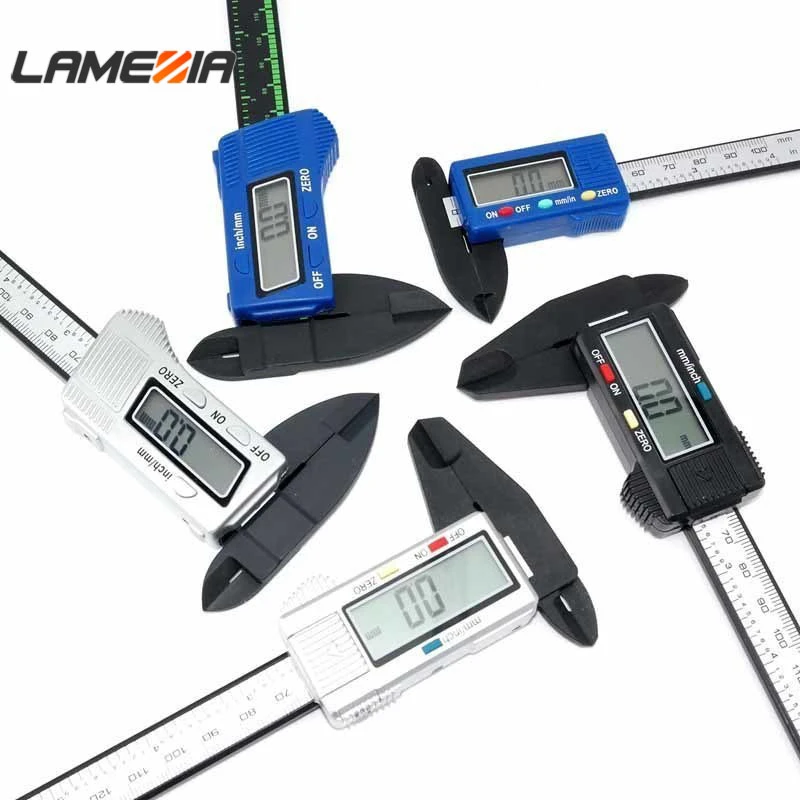 LAMEZIA 6inch 150mm Carbon LCD Digital Electronic Vernier Calipers Ruler Pachometer Gauge Micrometer Thickness Measuring Tool
LAMEZIA 6inch 150mm Carbon LCD Digital Electronic Vernier Calipers Ruler Pachometer Gauge Micrometer Thickness Measuring Tool