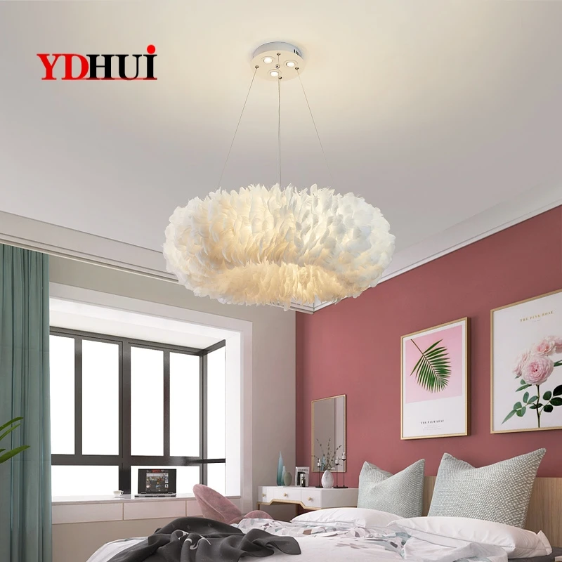 Scandinavian Ins Girl Heart Romantic Decoration Net Red Feather Lighting Creative Living Room Children's Room Main Bedroom Chand
Scandinavian Ins Girl Heart Romantic Decoration Net Red Feather Lighting Creative Living Room Children's Room Main Bedroom Chand