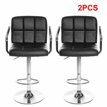 2 pcs Bar Stools Armless /with arm Synthetic Leather Cushion Swivel Chair Height Adjustable Tabouret Footrest Barstool
2 pcs Bar Stools Armless /with arm Synthetic Leather Cushion Swivel Chair Height Adjustable Tabouret Footrest Barstool