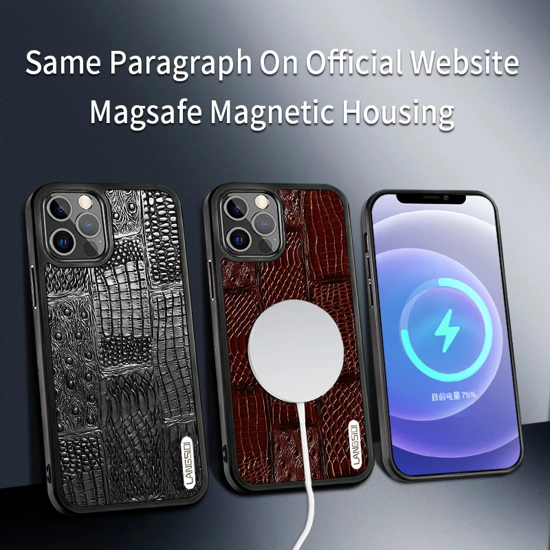 Магнитный чехол LANGSIDI из натуральной кожи для iPhone 12 13 14 Pro Max 13 mini, чехлы для беспроводной зарядки, противоударный чехол
Магнитный чехол LANGSIDI из натуральной кожи для iPhone 12 13 14 Pro Max 13 mini, чехлы для беспроводной зарядки, противоударный чехол