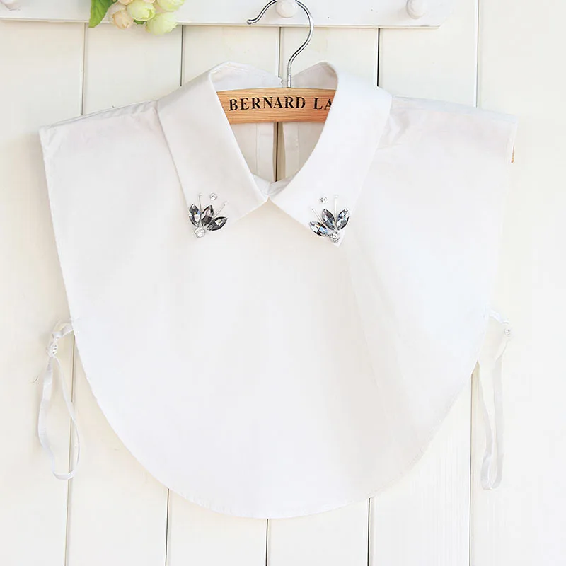 Fashion White Shirt Fake Collar for Women Detachable Collar Lapel Shirt Vintage Rhinestone False Collar Mujer Gift Sweater
Fashion White Shirt Fake Collar for Women Detachable Collar Lapel Shirt Vintage Rhinestone False Collar Mujer Gift Sweater