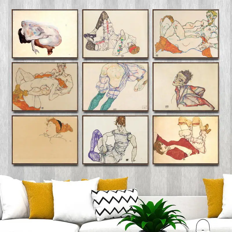 Canvas Print Painting Wall Art Modular Pictures Austrian Egon Schiele Figure Home Decoration Nordic Style Poster For Living Room
Canvas Print Painting Wall Art Modular Pictures Austrian Egon Schiele Figure Home Decoration Nordic Style Poster For Living Room