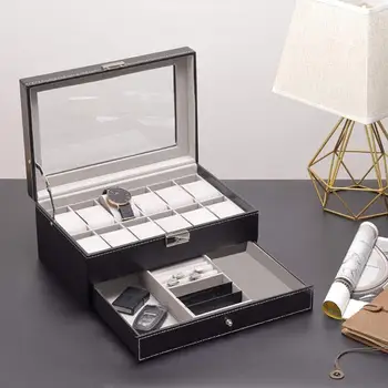 Double Layer 12 Slot Watch Organizer Jewelry Storage Box Display Collection Case Ring Watch Holder Glass Top Jewelry Organizer
Double Layer 12 Slot Watch Organizer Jewelry Storage Box Display Collection Case Ring Watch Holder Glass Top Jewelry Organizer