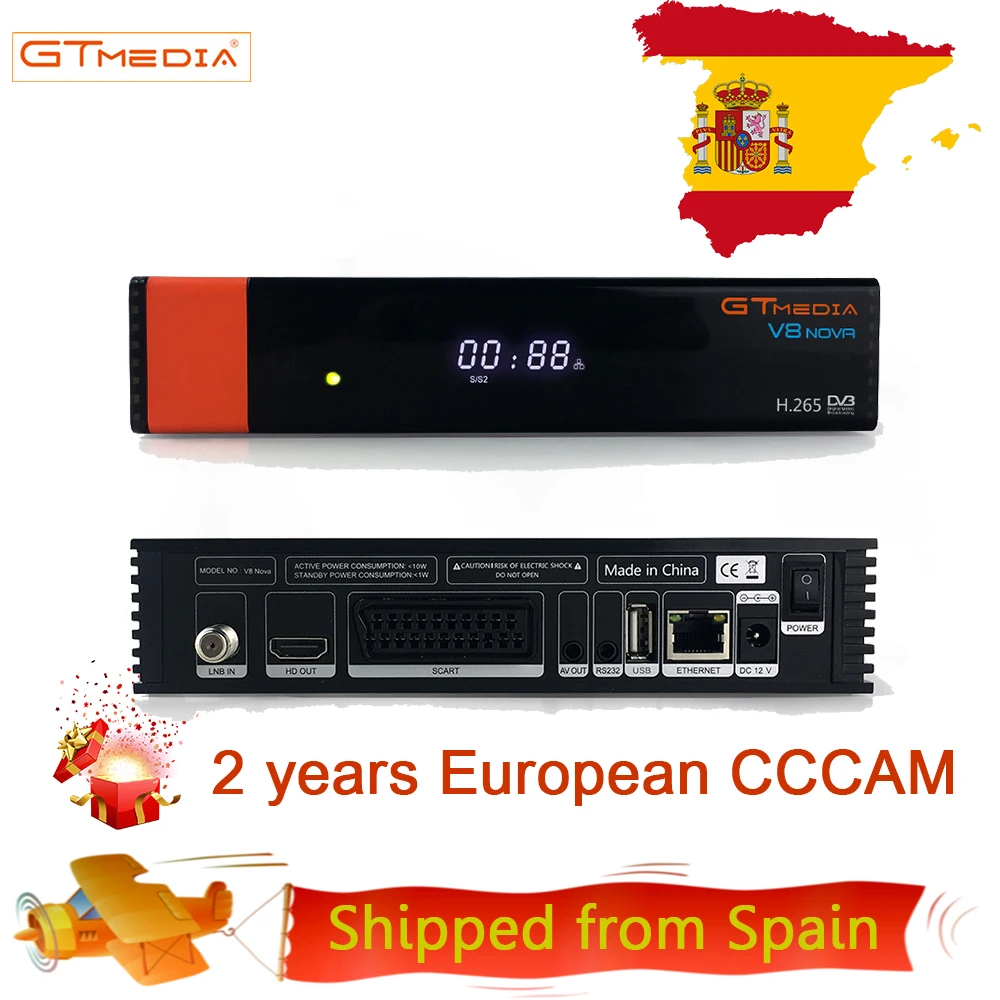 2019 GTMedia V8 NOVA Satellite Receiver DVB-S2 Digital receiver H.265 bulit in WIFI Full HD Free Spain TV Decoder PK V9 Super
2019 GTMedia V8 NOVA Satellite Receiver DVB-S2 Digital receiver H.265 bulit in WIFI Full HD Free Spain TV Decoder PK V9 Super