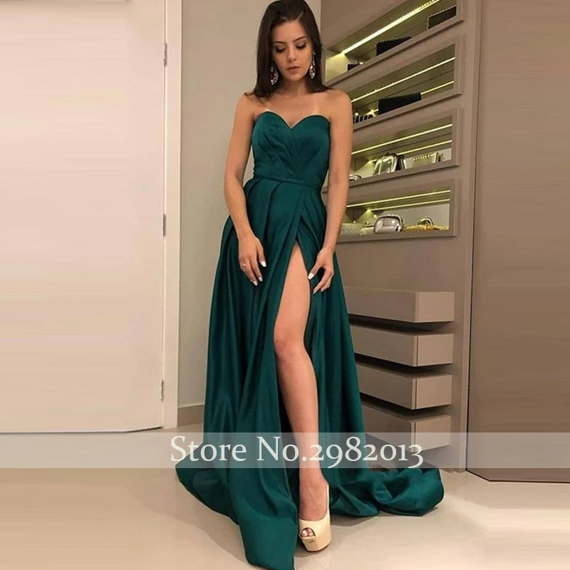 Long Sexy Cheap Green Prom Dress 2020 Satin Party Gown with Slit vestido longo formatura Largos 2019 Sukienki Damskie
Long Sexy Cheap Green Prom Dress 2020 Satin Party Gown with Slit vestido longo formatura Largos 2019 Sukienki Damskie