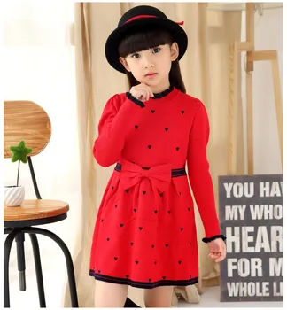 New fashion girls sweater dress 6-14years Long Sleeve O Neck Children Clothing 10 12 Vestido Infantil 
New fashion girls sweater dress 6-14years Long Sleeve O Neck Children Clothing 10 12 Vestido Infantil