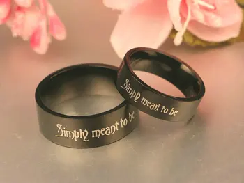 

New Ring Refers to Personality Lettering Lord's Ring Simple Couples Rings Titanium Steel Ring Men's Glossy