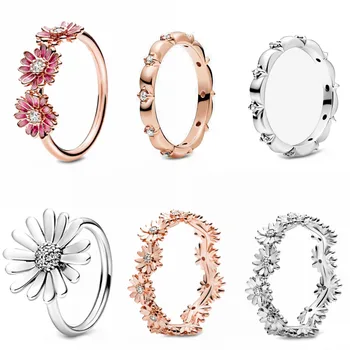 2020 Spring NEW Authentic 925 Sterling Silver Rings Pave Sparkling Daisy Flower Crown ring Flower Petals Band Rings Jewelry
2020 Spring NEW Authentic 925 Sterling Silver Rings Pave Sparkling Daisy Flower Crown ring Flower Petals Band Rings Jewelry