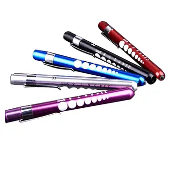 

3pcs Reusable LED Penlight with White Light or Warm White Light/Pupil Gauge Universal reusable LED flashlight pen (Random Color)