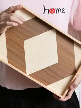 Innovative Solid Wood Storage Tray Nordic Style Plate Handle Tea Serving Tray Coffee Breakfast Baking Rectangular Tray
Innovative Solid Wood Storage Tray Nordic Style Plate Handle Tea Serving Tray Coffee Breakfast Baking Rectangular Tray