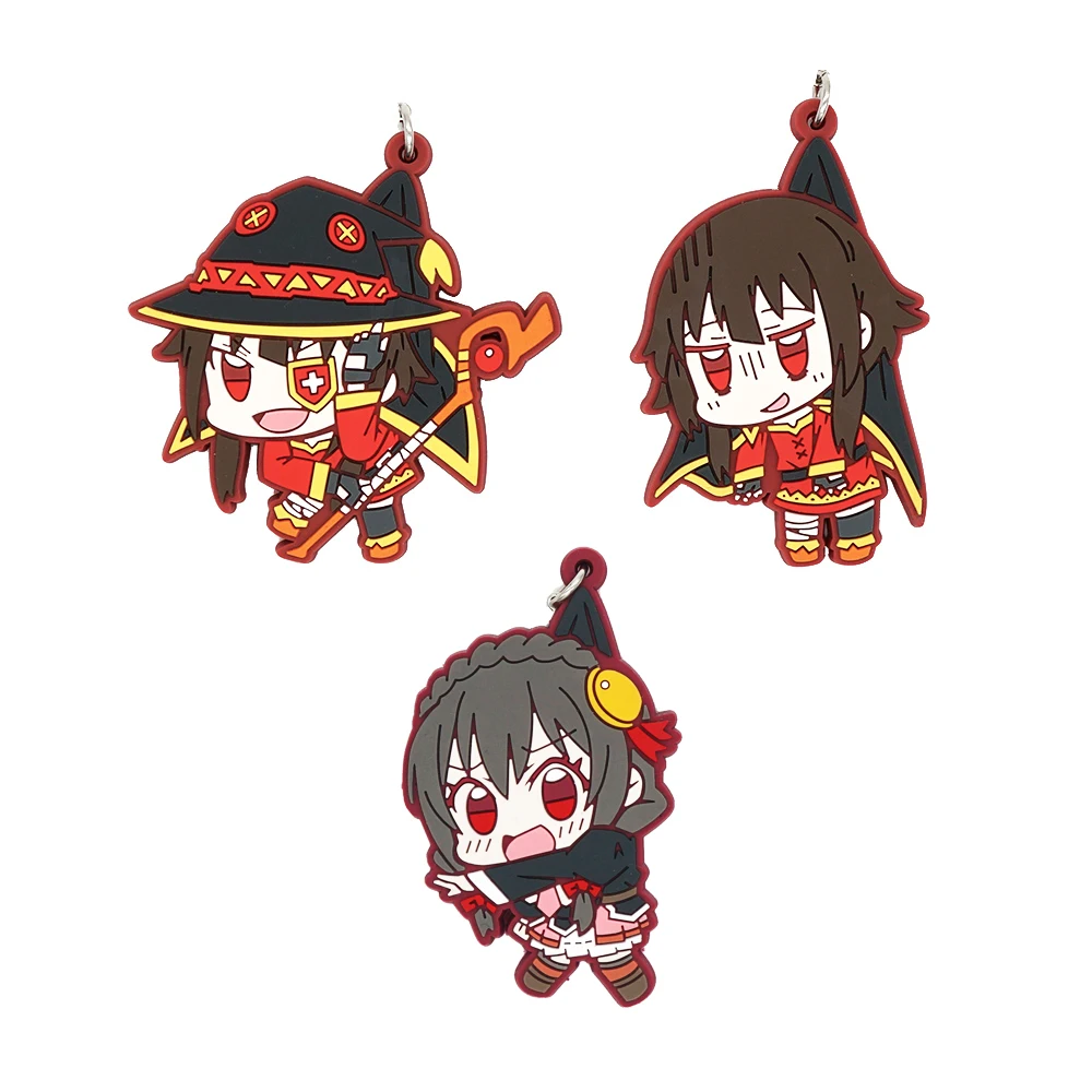 Резиновый брелок KonoSuba Kono Subarashii Sekai ni Syukufuku Wo аниме Megumin | Игрушки и хобби