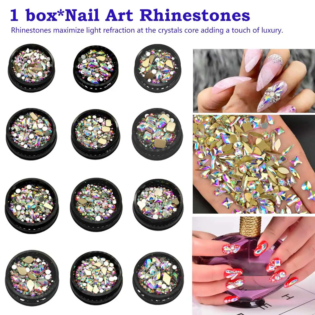 Mixed 3D Rhinestones Art Nails Decorations Crystal Gems Gold Jewelry Polished Charm Glass Stones Manicure Accessories
Mixed 3D Rhinestones Art Nails Decorations Crystal Gems Gold Jewelry Polished Charm Glass Stones Manicure Accessories