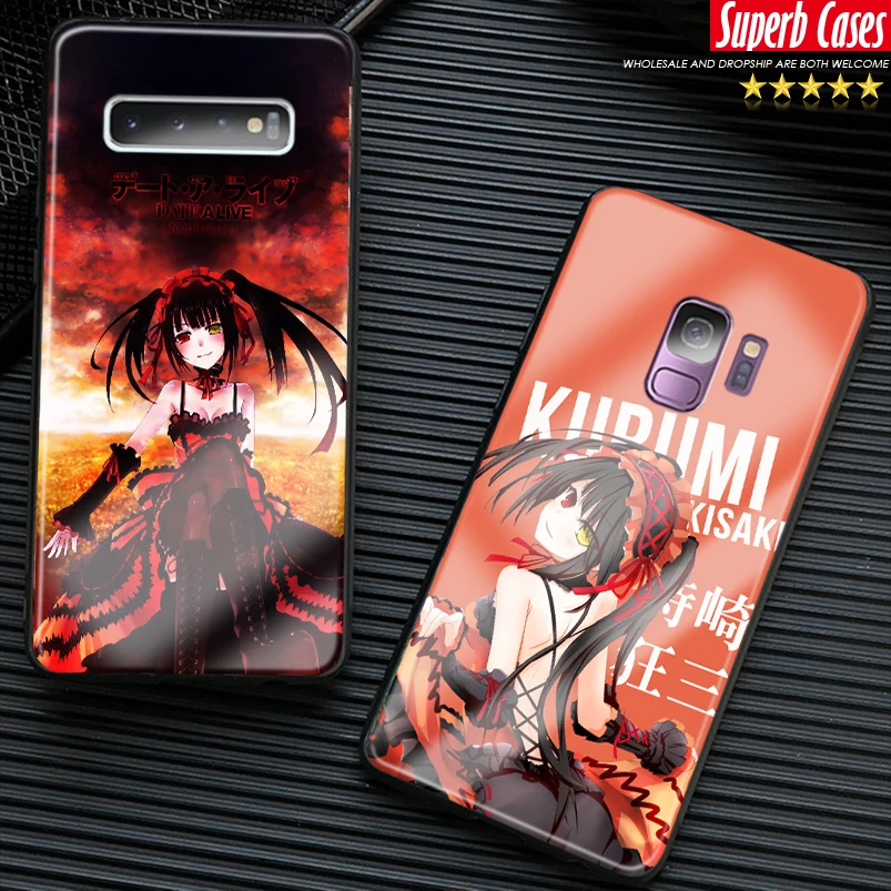 Мягкий силиконовый стеклянный чехол для телефона Kurumi Tokisaki Date A Live Samsung Galaxy S8 S9 S10e S10