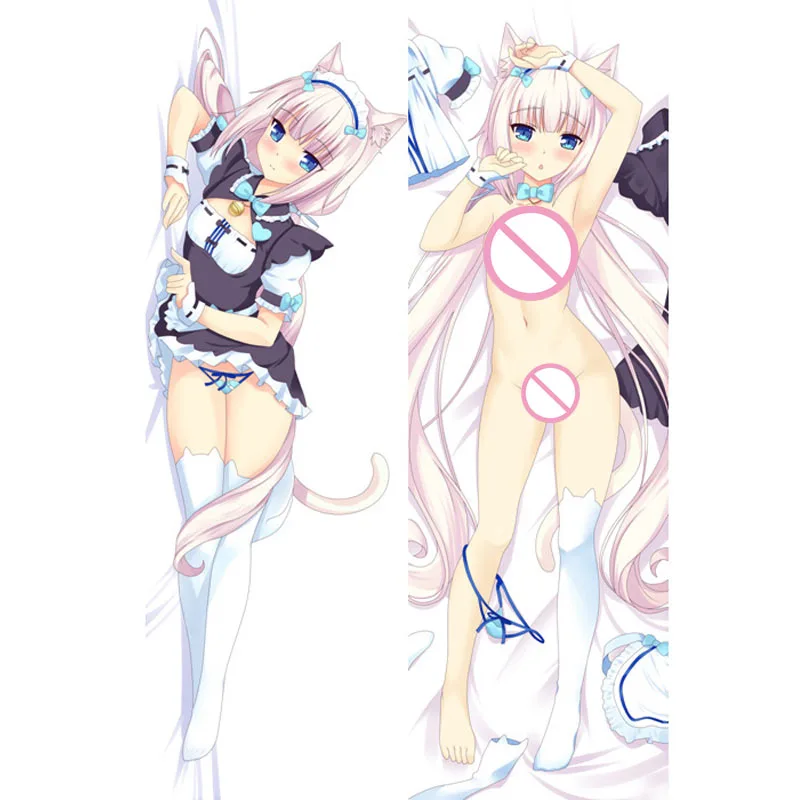 

Japan Anime Game Nekopara Dakimakura Vanilla Hugging Body Pillow Cover Anime Girl Cosplay DIY Custom Cushion Otaku Pillow Case