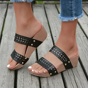 Women Summer Slipper Wedges Shoes Peep Toe Slipper Hollow Carved Beach Leisure lower Wedge Heel Slippers #30
Women Summer Slipper Wedges Shoes Peep Toe Slipper Hollow Carved Beach Leisure lower Wedge Heel Slippers #30