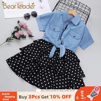 Bear Leader 2020 New Kids Girls Summer Clothing Sets 2PCS Solid Jeans Short Shirts +polka Dot Print Layered Skirt Princess Suits
Bear Leader 2020 New Kids Girls Summer Clothing Sets 2PCS Solid Jeans Short Shirts +polka Dot Print Layered Skirt Princess Suits