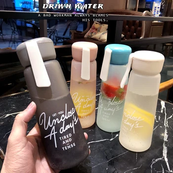 Transparent Simple Water Bottle Stylish Plastic Portable Frosted Small Water Bottle Cute Outdoor Korean Garrafa Drinkware AD50WB
Transparent Simple Water Bottle Stylish Plastic Portable Frosted Small Water Bottle Cute Outdoor Korean Garrafa Drinkware AD50WB