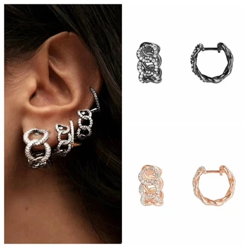 Gothic Lock Chain Circle Hoop Stud Earring Solid 925 Sterling Silver Zircon Diamond GOTHIQUE Style Women Rock Party Jewelry
Gothic Lock Chain Circle Hoop Stud Earring Solid 925 Sterling Silver Zircon Diamond GOTHIQUE Style Women Rock Party Jewelry