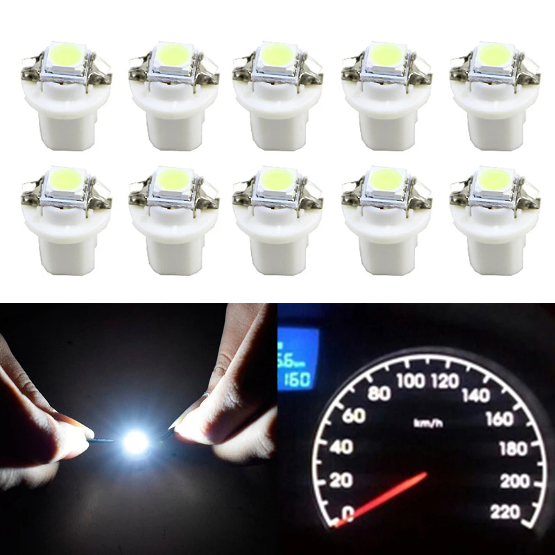 10PCS Car LED Light T5 B8.5D 509T B8.5 1SMD LED Dashboard Bulb Instrument Lights White Blue Red Green Yellow Lamp Wholesale
10PCS Car LED Light T5 B8.5D 509T B8.5 1SMD LED Dashboard Bulb Instrument Lights White Blue Red Green Yellow Lamp Wholesale