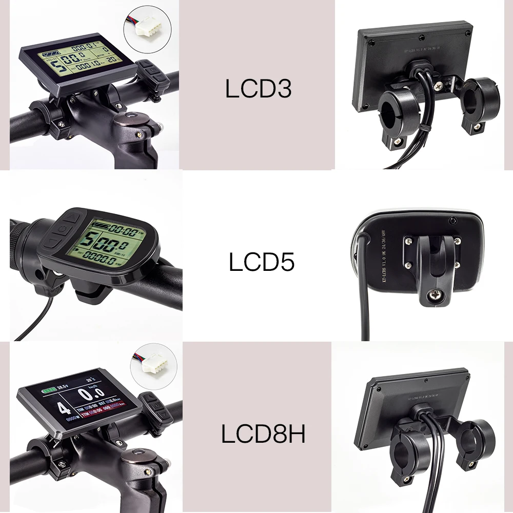 Electric Bike Display 36V 48V KT-LCD3 LCD5 LCD8H Display Black Control Panel LCD Display Ebike Parts for E Bike KT controller
Electric Bike Display 36V 48V KT-LCD3 LCD5 LCD8H Display Black Control Panel LCD Display Ebike Parts for E Bike KT controller