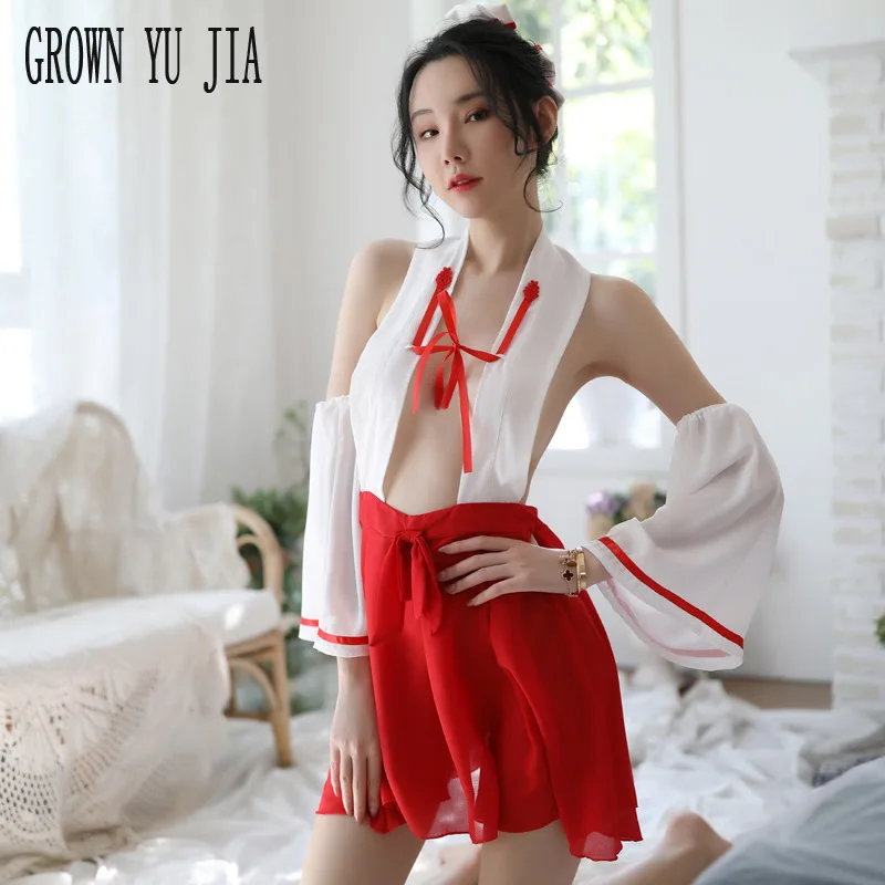 

Sexy Nightclub Red Kimono Temptation Erotic Backless Cheongsam Porno French Maid Uniforms Sexy Lingerie Hot Uniform Sex Skirt