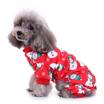 Cute Dog Pajamas Small Pet Jumpsuit Snowman Print Soft Sleeping Wear Fashion Funny Christmas Clothes Costume Red Chihuahua D30
Cute Dog Pajamas Small Pet Jumpsuit Snowman Print Soft Sleeping Wear Fashion Funny Christmas Clothes Costume Red Chihuahua D30