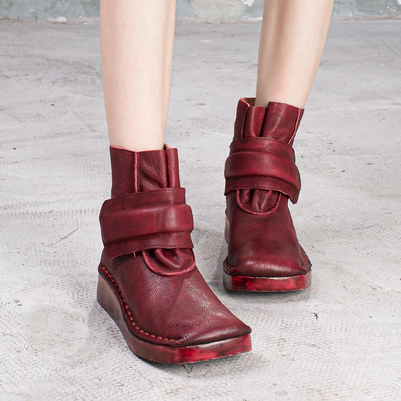 2019 VALLU Autumn Latest Shoes Genuine Leather Women Ankle Boots Square Toes Handmade Vintage Female Soft Comfortable Short Boot
2019 VALLU Autumn Latest Shoes Genuine Leather Women Ankle Boots Square Toes Handmade Vintage Female Soft Comfortable Short Boot