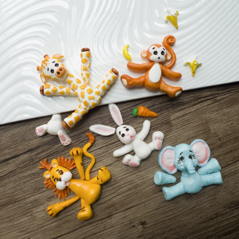 Lion Elephant Giraffe Rabbit Monkey Mold Fondant Cake Decor Tool Silicone Molds Sugarcrafts Chocolate Baking Tools Gumpaste Fimo
Lion Elephant Giraffe Rabbit Monkey Mold Fondant Cake Decor Tool Silicone Molds Sugarcrafts Chocolate Baking Tools Gumpaste Fimo
