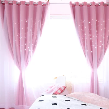 Pink Openwork Stars Blackout Curtains For Living Room Girls' Drapes Curtains Blinds Bedroom Fabric Double And Insulated Gauze
Pink Openwork Stars Blackout Curtains For Living Room Girls' Drapes Curtains Blinds Bedroom Fabric Double And Insulated Gauze