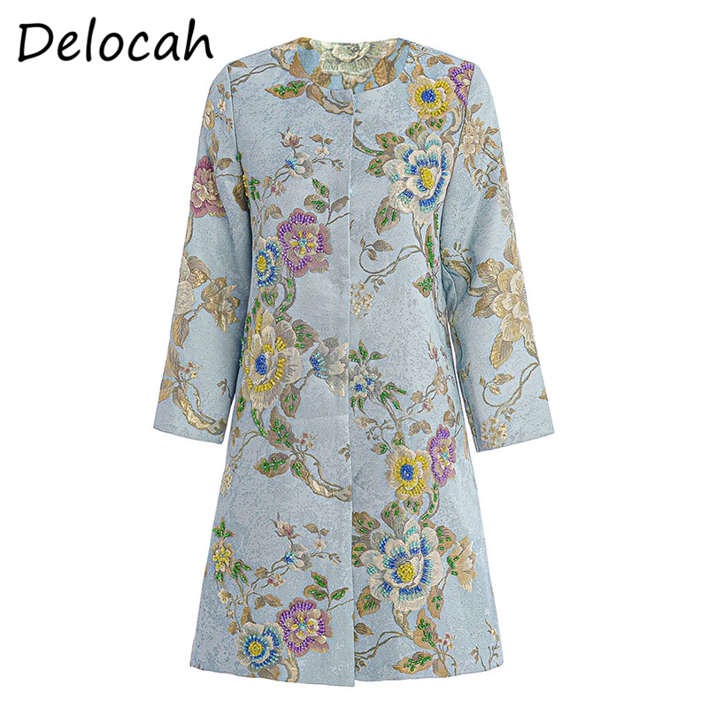 Delocah Women Autumn Fashion Designer Short Coat Crystal Beading Embroidery Long Sleeve Loose Ladies Vintage Coats Outerwear
Delocah Women Autumn Fashion Designer Short Coat Crystal Beading Embroidery Long Sleeve Loose Ladies Vintage Coats Outerwear