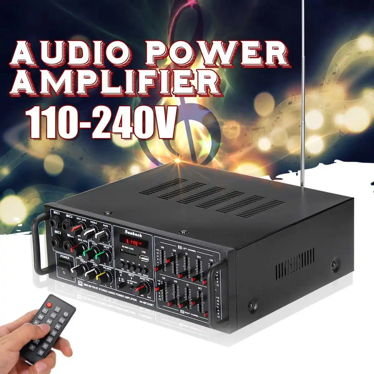 2000W 110-240V bluetooth Power Amplifier System Sound Audio Stereo Receiver Support 4 Way Microphone Input For Home Theater
2000W 110-240V bluetooth Power Amplifier System Sound Audio Stereo Receiver Support 4 Way Microphone Input For Home Theater