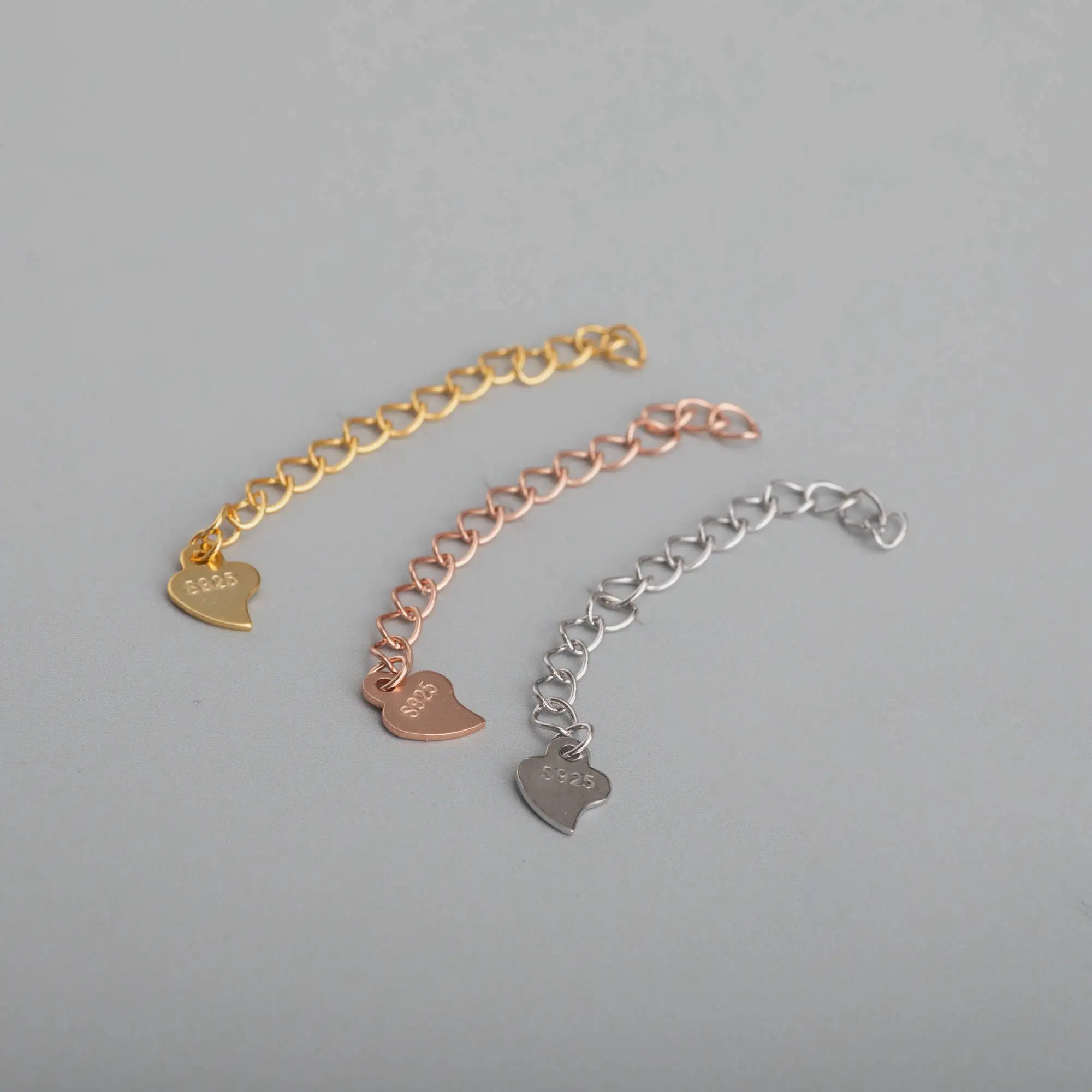 Удлинительная цепочка серебро 925 пробы розовое золото 2 дюйма 1316001 | Украшения и