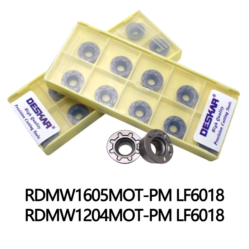 10PCS DESKAR RDMW1605MOT-PM LF6018 RDMW1204MOT-PM LF6018 CNC Milling Cutter Turning Tool lathe machining stainless steel
10PCS DESKAR RDMW1605MOT-PM LF6018 RDMW1204MOT-PM LF6018 CNC Milling Cutter Turning Tool lathe machining stainless steel