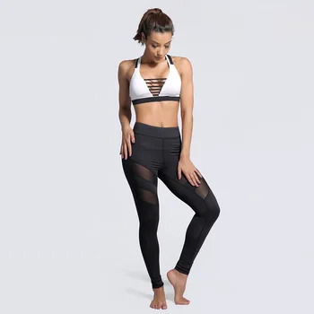 Hot sale net yarn splicing movement figure-flattering 9-point lady bottom pants leggings
Hot sale net yarn splicing movement figure-flattering 9-point lady bottom pants leggings